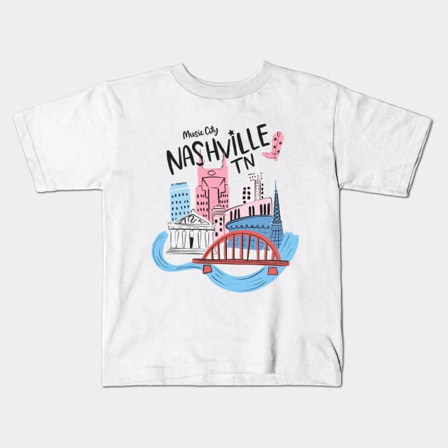 Definitely a Nashville Party Kids T-Shirt by Taylor Thompson Art